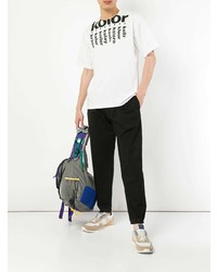 T-shirt girocollo stampata bianca e nera di Kolor