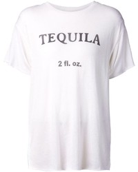 T-shirt girocollo stampata bianca e nera di The Elder Statesman