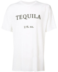 T-shirt girocollo stampata bianca e nera di The Elder Statesman