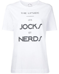 T-shirt girocollo stampata bianca e nera di The Upside