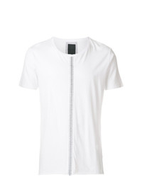 T-shirt girocollo stampata bianca e nera di Thom Krom