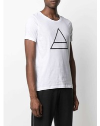 T-shirt girocollo stampata bianca e nera di BOSS HUGO BOSS