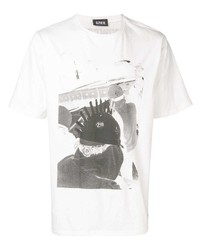 T-shirt girocollo stampata bianca e nera di U.P.W.W.