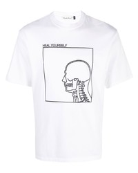 T-shirt girocollo stampata bianca e nera di UNDERCOVE