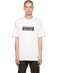 T-shirt girocollo stampata bianca e nera di Undercover