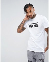 T-shirt girocollo stampata bianca e nera di Vans
