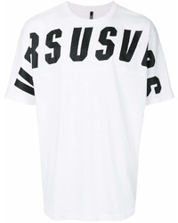T-shirt girocollo stampata bianca e nera di Versus