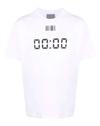T-shirt girocollo stampata bianca e nera di VTMNTS