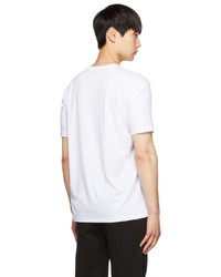 T-shirt girocollo stampata bianca e nera di Hugo