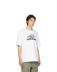 T-shirt girocollo stampata bianca e nera di Linder