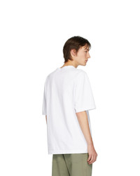 T-shirt girocollo stampata bianca e nera di Linder