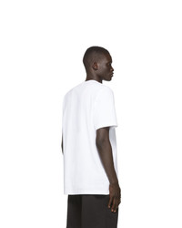 T-shirt girocollo stampata bianca e nera di adidas Originals