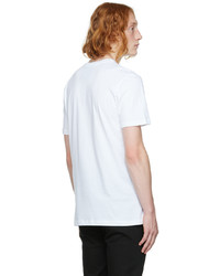 T-shirt girocollo stampata bianca e nera di Moschino