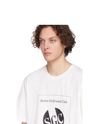 T-shirt girocollo stampata bianca e nera di Stolen Girlfriends Club
