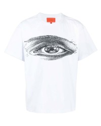 T-shirt girocollo stampata bianca e nera di Who Decides War