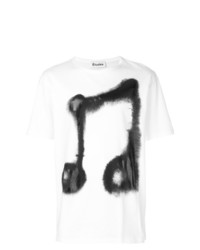 T-shirt girocollo stampata bianca e nera di Études