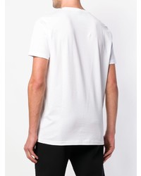 T-shirt girocollo stampata bianca e rosa di Versus