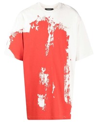 T-shirt girocollo stampata bianca e rossa di A-Cold-Wall*