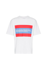 T-shirt girocollo stampata bianca e rossa di Calvin Klein Jeans Est. 1978