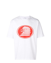 T-shirt girocollo stampata bianca e rossa di Calvin Klein Jeans Est. 1978