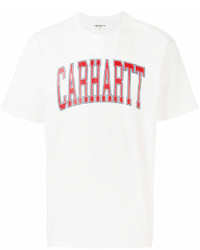 T-shirt girocollo stampata bianca e rossa di Carhartt