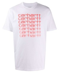 T-shirt girocollo stampata bianca e rossa di Carhartt WIP