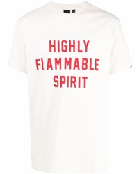 T-shirt girocollo stampata bianca e rossa di Deus Ex Machina