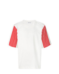 T-shirt girocollo stampata bianca e rossa di Dima Leu