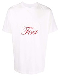T-shirt girocollo stampata bianca e rossa di Family First