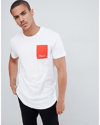 T-shirt girocollo stampata bianca e rossa di Jack & Jones