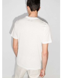 T-shirt girocollo stampata bianca e rossa di Kiton