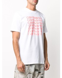 T-shirt girocollo stampata bianca e rossa di Carhartt WIP