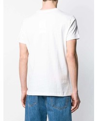 T-shirt girocollo stampata bianca e rossa di Calvin Klein Jeans