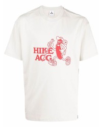 T-shirt girocollo stampata bianca e rossa di Nike