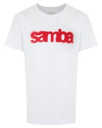 T-shirt girocollo stampata bianca e rossa di OSKLEN
