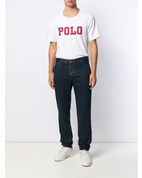 T-shirt girocollo stampata bianca e rossa di Polo Ralph Lauren