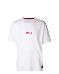 T-shirt girocollo stampata bianca e rossa di Puma