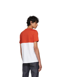 T-shirt girocollo stampata bianca e rossa di Kenzo