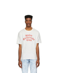 T-shirt girocollo stampata bianca e rossa di Stolen Girlfriends Club