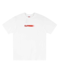 T-shirt girocollo stampata bianca e rossa di Supreme