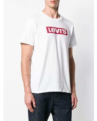 T-shirt girocollo stampata bianca e rossa di Levi's