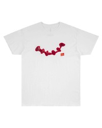 T-shirt girocollo stampata bianca e rossa di Travis Scott Astroworld