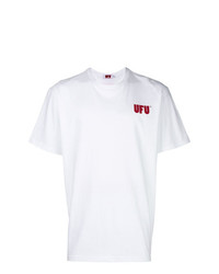 T-shirt girocollo stampata bianca e rossa di Used Future