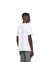 T-shirt girocollo stampata bianca e rossa di Comme Des Garcons Play