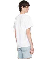 T-shirt girocollo stampata bianca e rossa di Cowgirl Blue Co