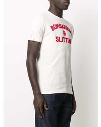T-shirt girocollo stampata bianca e rossa di MC2 Saint Barth