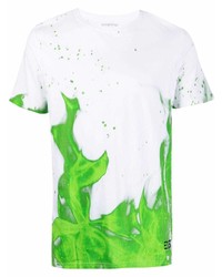 T-shirt girocollo stampata bianca e verde di 313 WORLDWIDE