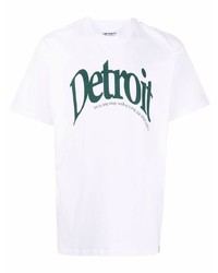 T-shirt girocollo stampata bianca e verde di Carhartt WIP