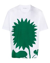 T-shirt girocollo stampata bianca e verde di Craig Green
