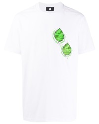 T-shirt girocollo stampata bianca e verde di DUOltd